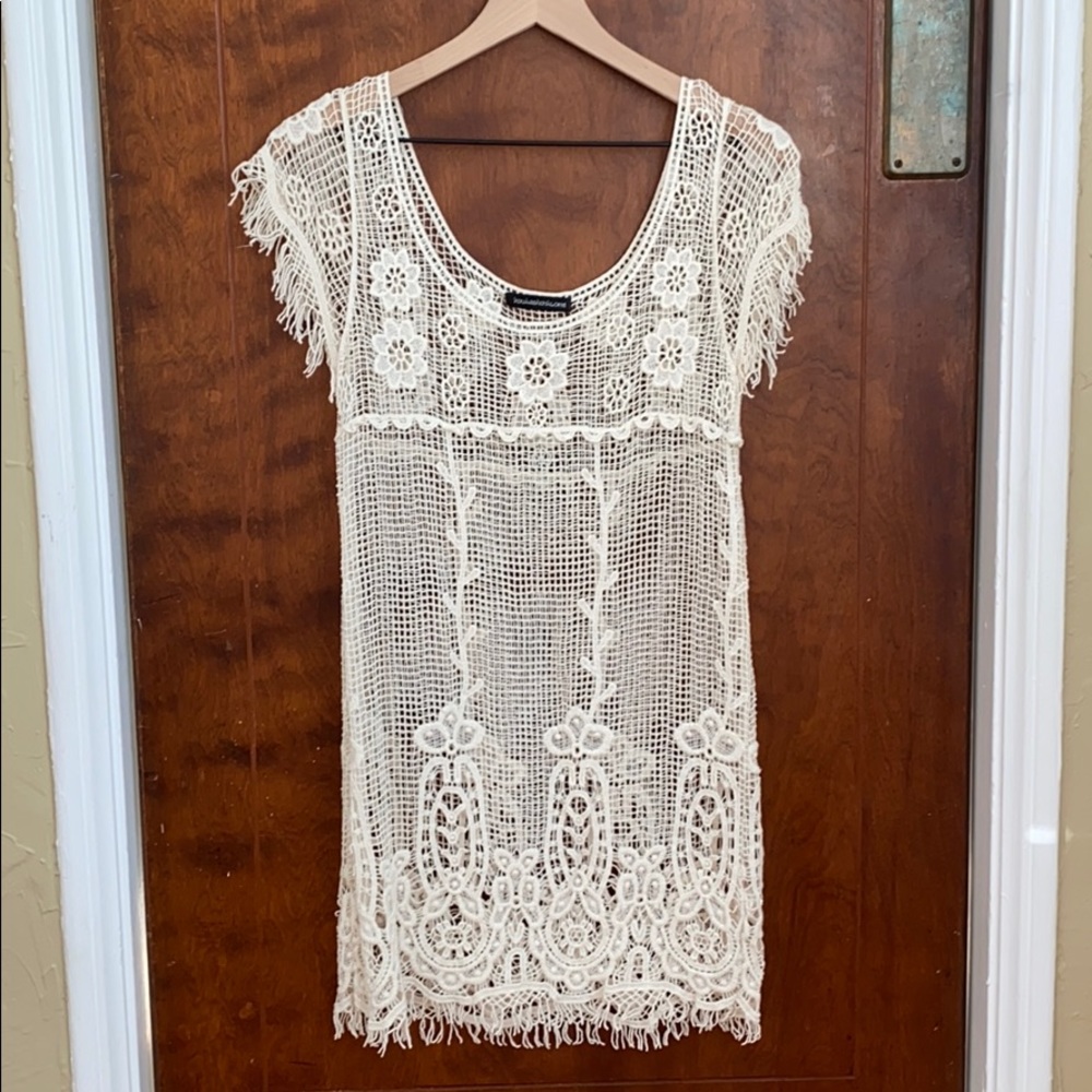 Cute crocheted beach cover-up!